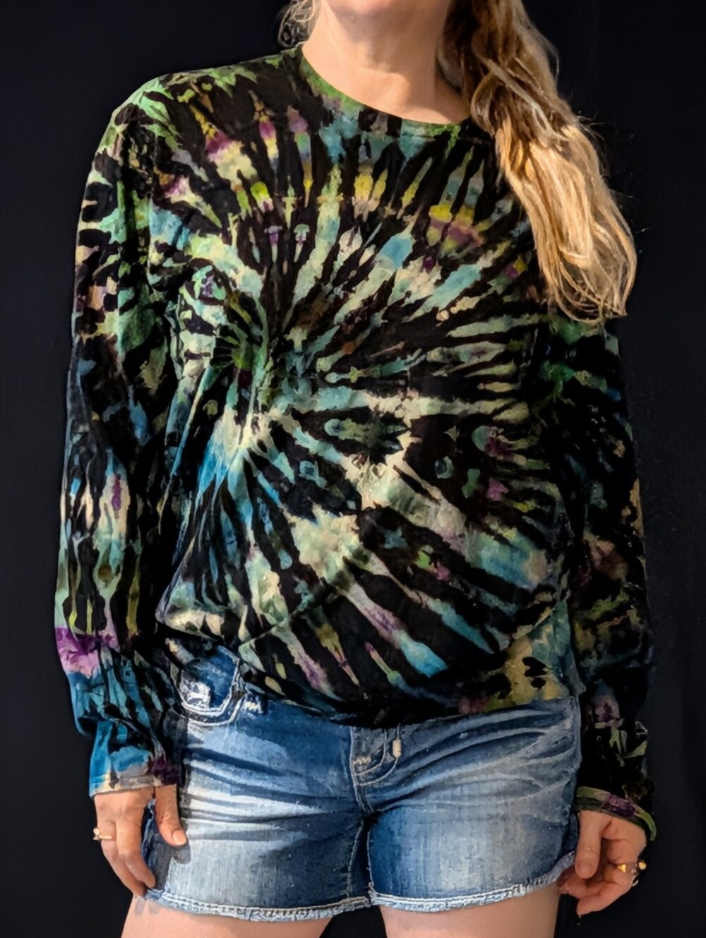 New Reverse Tiedye Unisex Long Sleeve Shirt